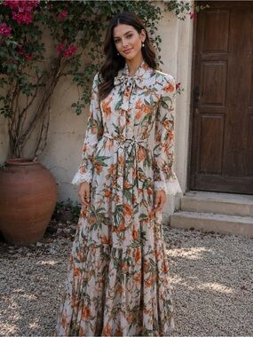 New with tags Kobi Halperin Payne Boho Chic Dress in Ivory Multi, Size XS